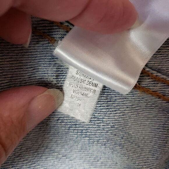 Women's Jean Jacket Size L Old Navy Denim Jacket - Picture 10 of 12